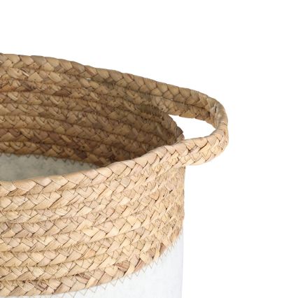 Eglo 426584 - SADA 2x dekoračných košov NANAE 30x31 cm biela/béžová