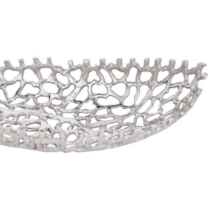 Eglo - SADA 2x Dekoračný podnos 44/61 cm strieborná