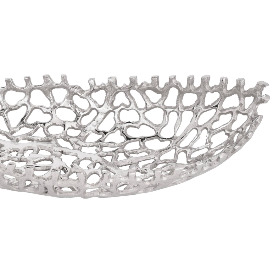 Eglo - SADA 2x Dekoračný podnos 44/61 cm strieborná
