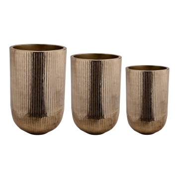 Eglo 428097 - Sada 3 kovových vázy OKAYAMA 77x51 cm bronzová