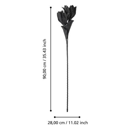Eglo - Umelý kvet 90 cm čierna