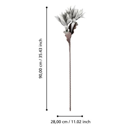 Eglo - Umelý kvet 90 cm šedá