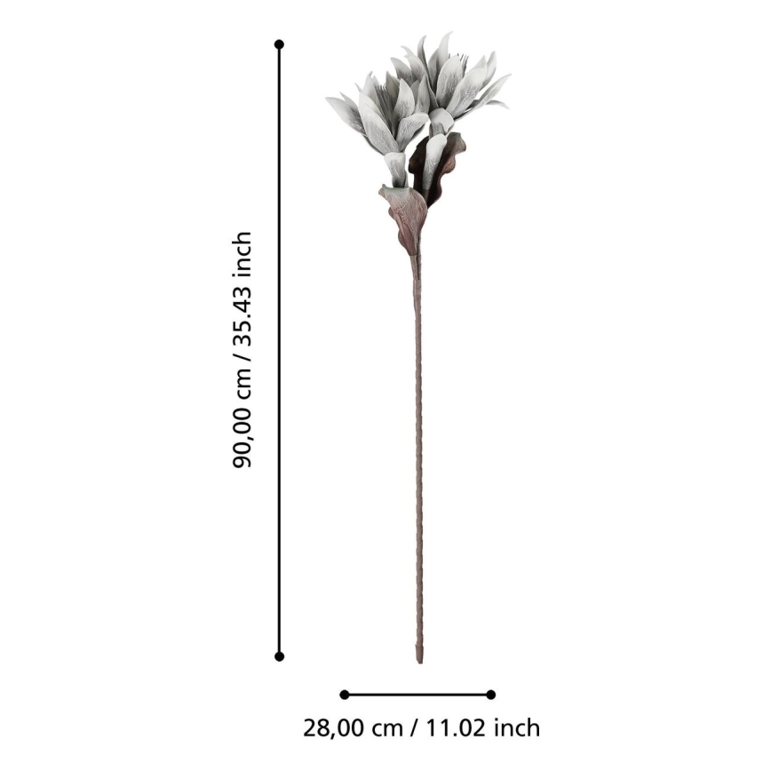 Eglo - Umelý kvet 90 cm šedá