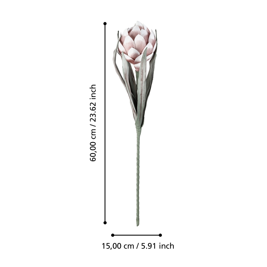 Eglo - Umelý kvet 60 cm ružová