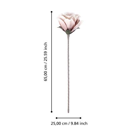 Eglo - Umelý kvet 65 cm ružová