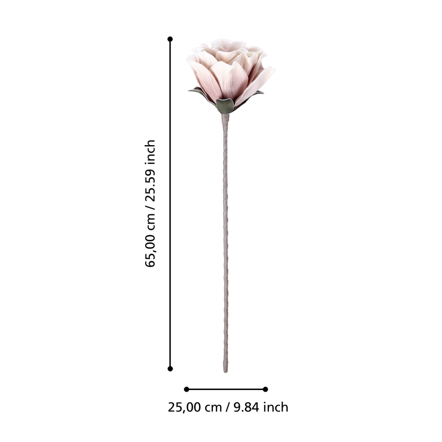 Eglo - Umelý kvet 65 cm ružová