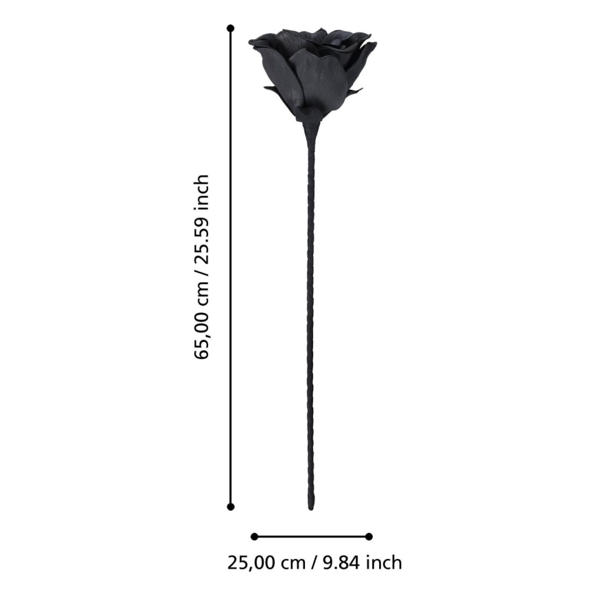 Eglo - Umelý kvet 65 cm čierna