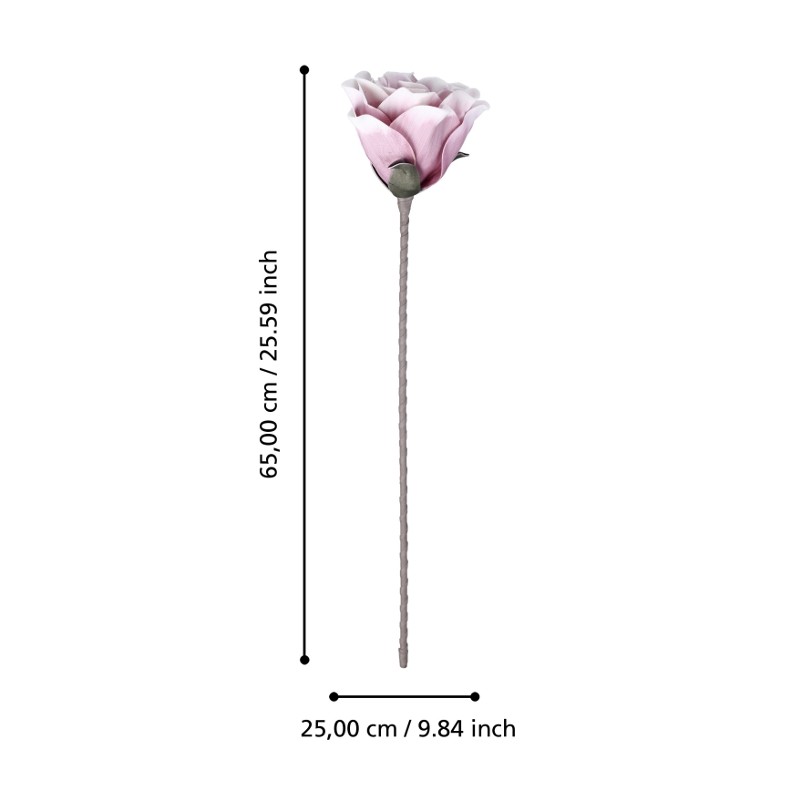 Eglo - Umelý kvet 65 cm ružová