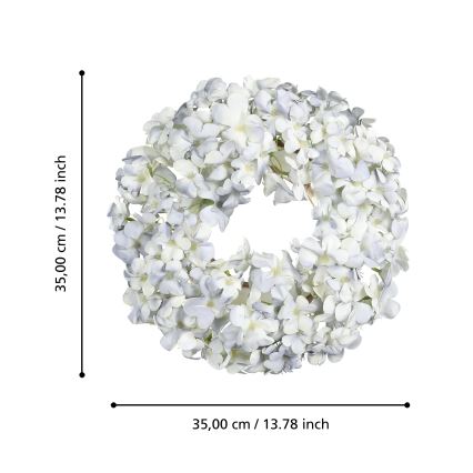 Eglo - Umelý kvetinový veniec pr. 35 cm modrá