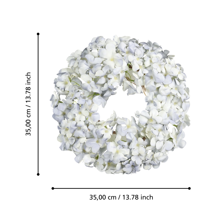 Eglo - Umelý kvetinový veniec pr. 35 cm modrá