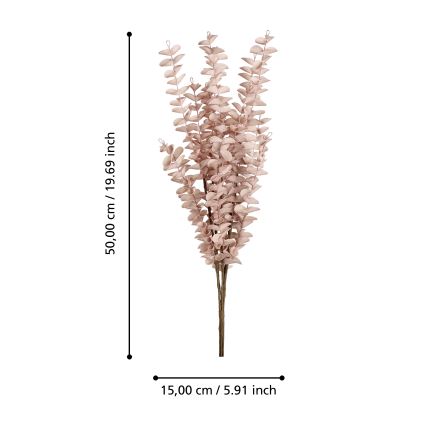 Eglo - Umelý kvet 50 cm ružová