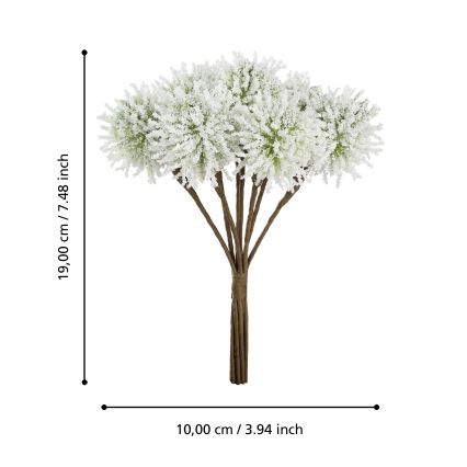 Eglo - Umelý kvet 19 cm biela