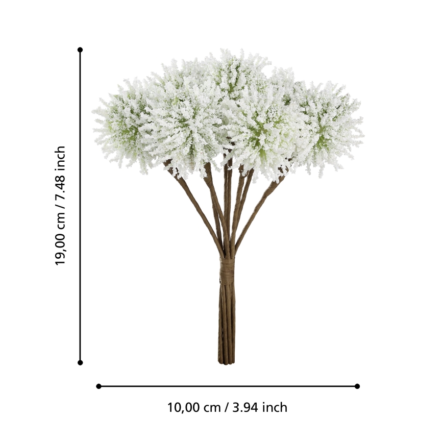 Eglo - Umelý kvet 19 cm biela