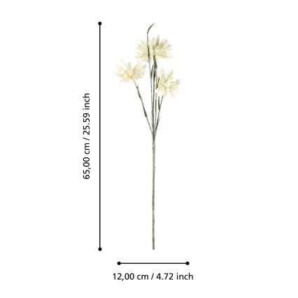 Eglo - Umelý kvet 65 cm žltá