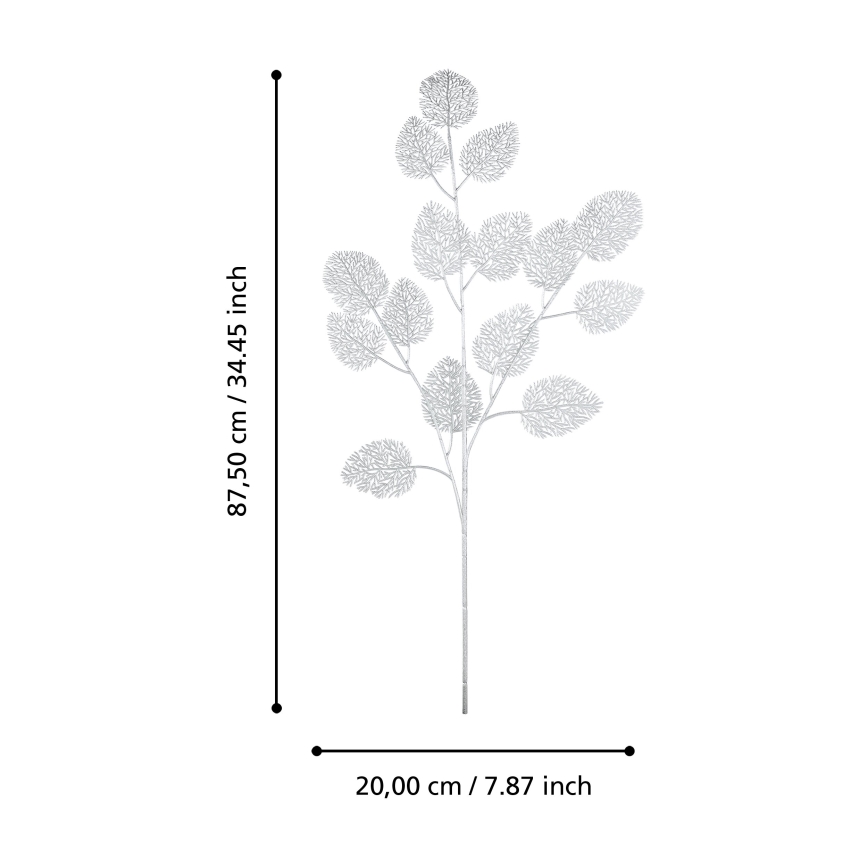 Eglo - Umelý kvet 87,5 cm strieborná