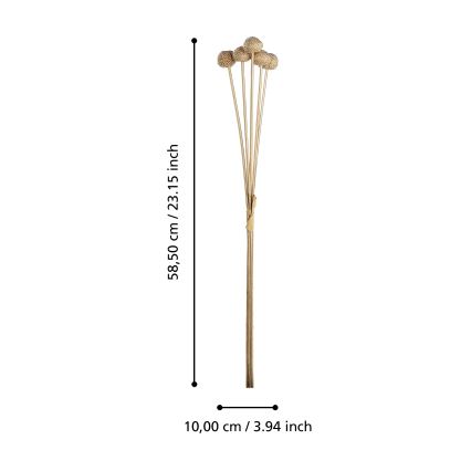 Eglo - Umelý kvet 58,5 cm zlatá