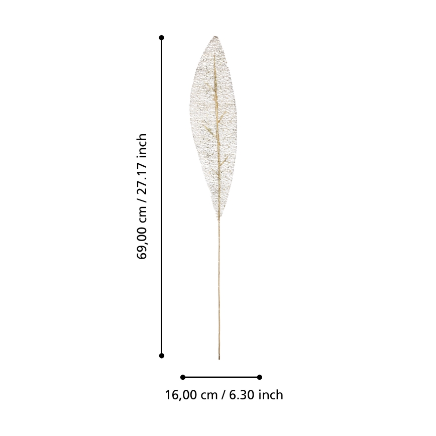 Eglo - Umelý kvet 69 cm strieborná