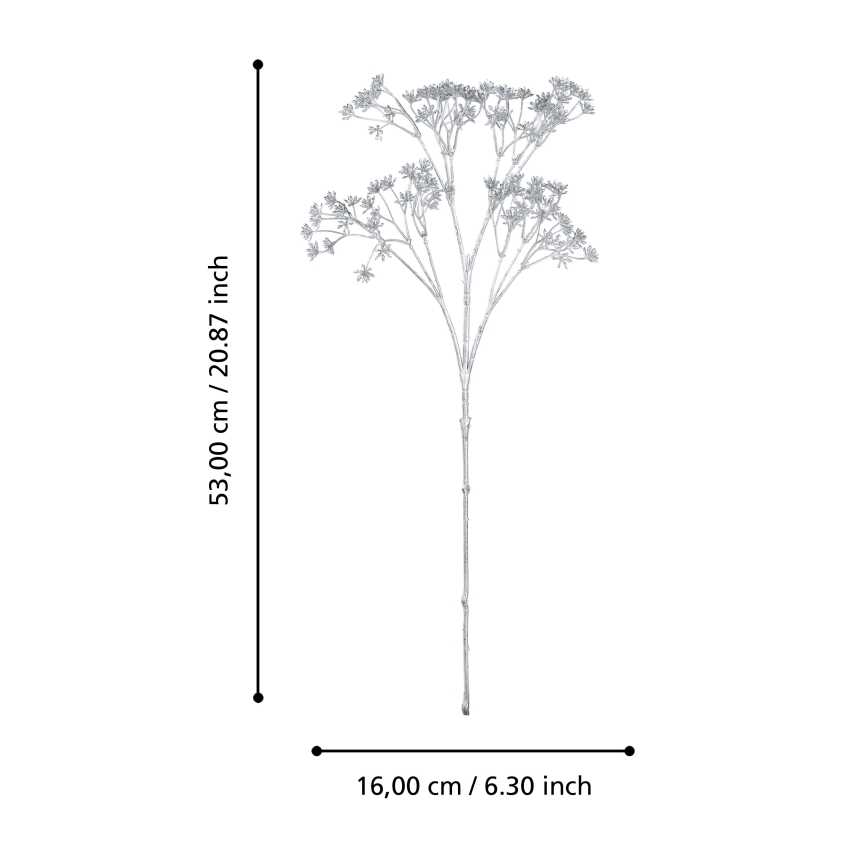 Eglo - Umelý kvet 53 cm strieborná