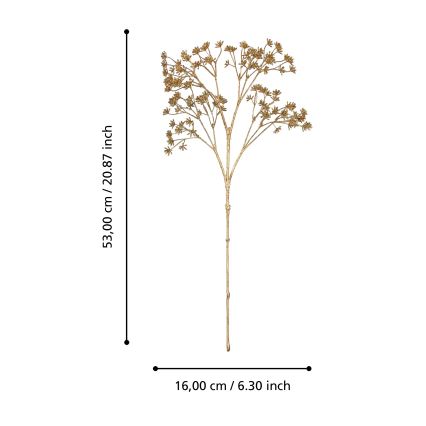 Eglo - Umelý kvet 53 cm zlatá
