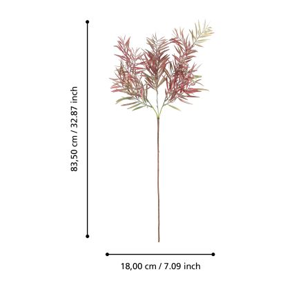 Eglo - Umelý kvet 83,5 cm červená