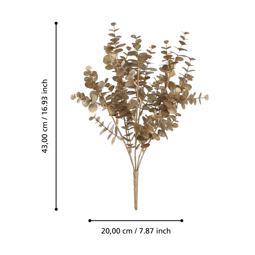 Eglo - Umelý kvet 43 cm zlatá