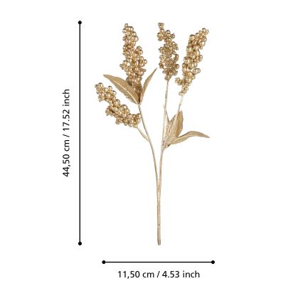 Eglo - Umelý kvet 44,5 cm zlatá
