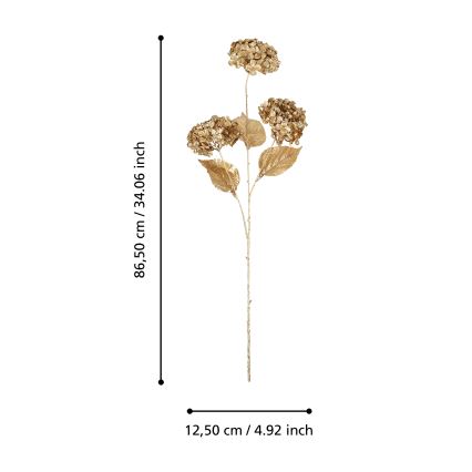 Eglo - Umelý kvet  86,5 cm zlatá