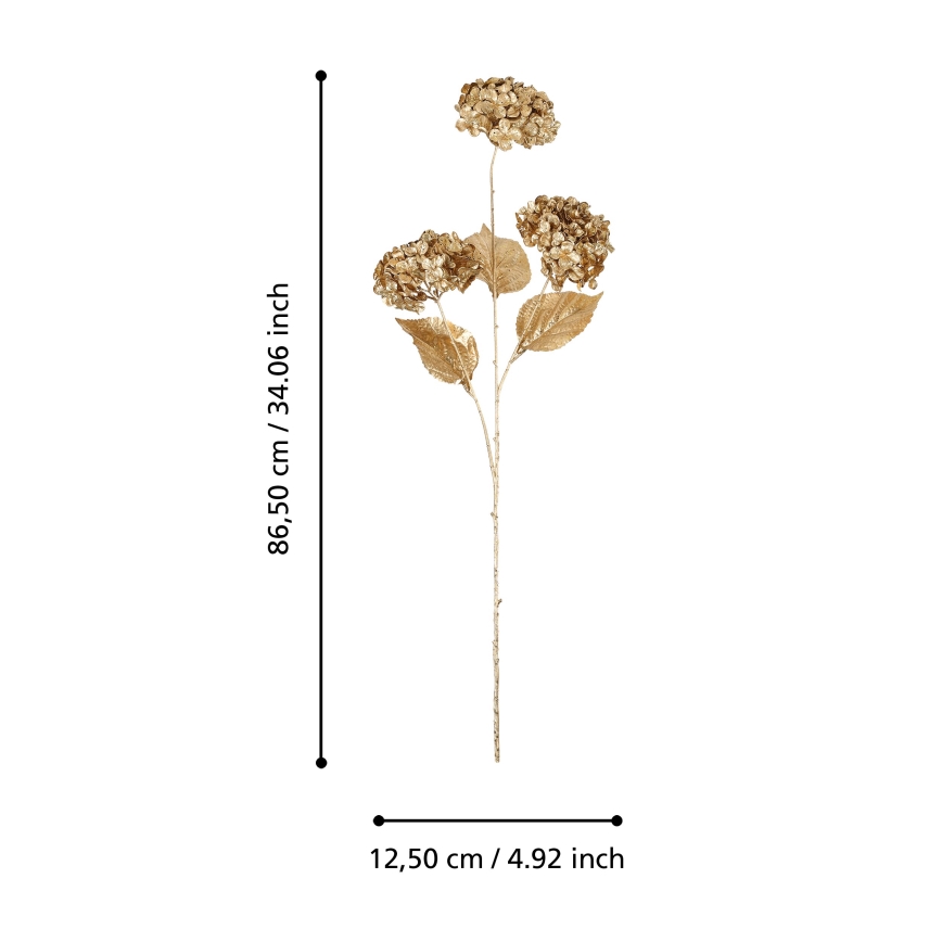 Eglo - Umelý kvet  86,5 cm zlatá