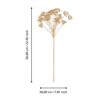 Eglo - Umelý kvet 56 cm zlatá