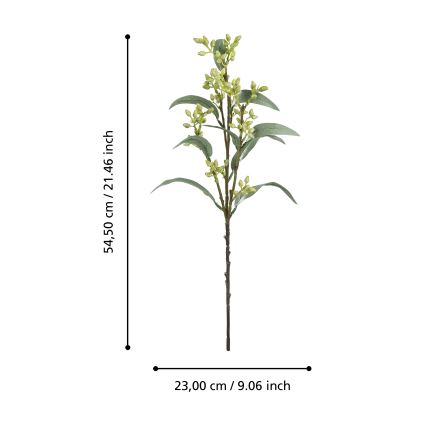 Eglo - Umelý kvet 54,5 cm zelená