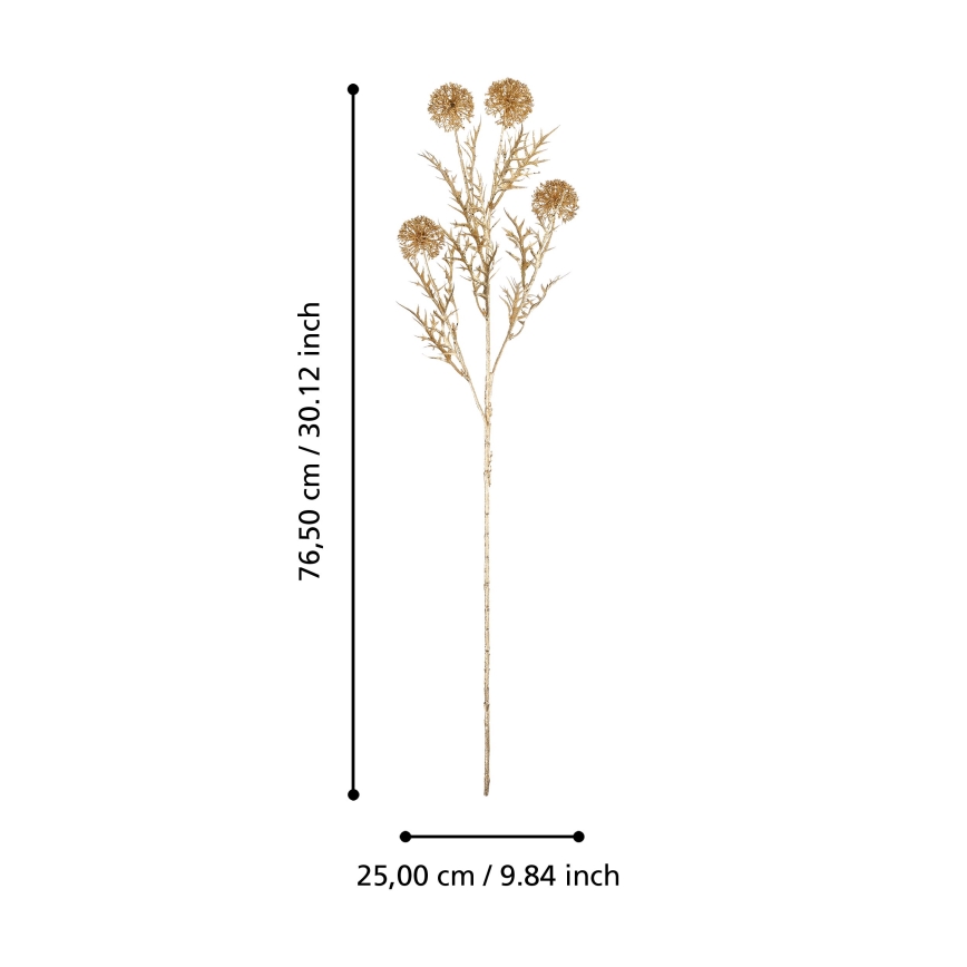 Eglo - Umelý kvet 76,5 cm zlatá