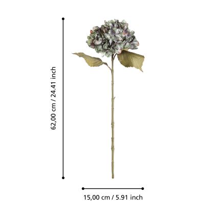 Eglo - Umelý kvet 62 cm zelená