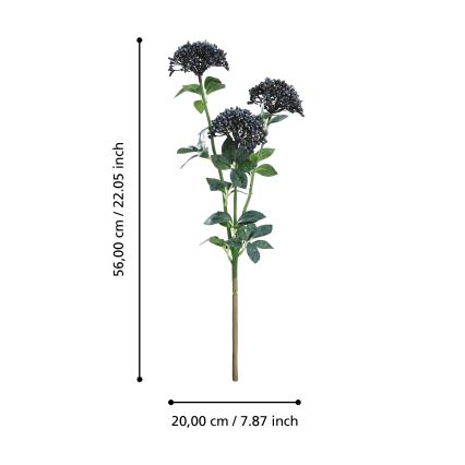 Eglo - Umelý kvet 56 cm modrá/zelená
