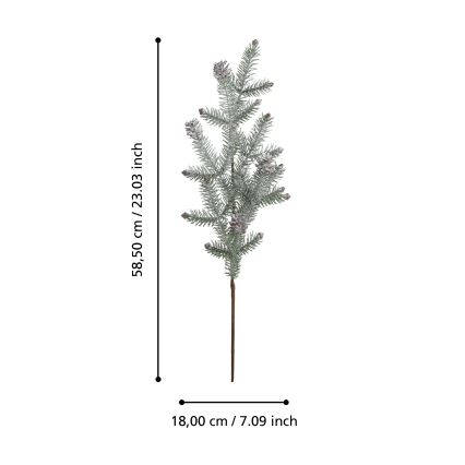 Eglo - Umelá vianočná vetvička 58,5 cm zelená