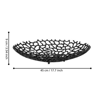 Eglo 429737 - Dekoračná misa KIMITSU, priemer 45 cm, čierna