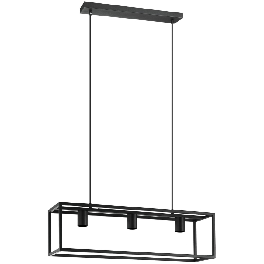 Eglo 43032 - Luster na lanku ELDRICK 3xE27/40W/230V čierna