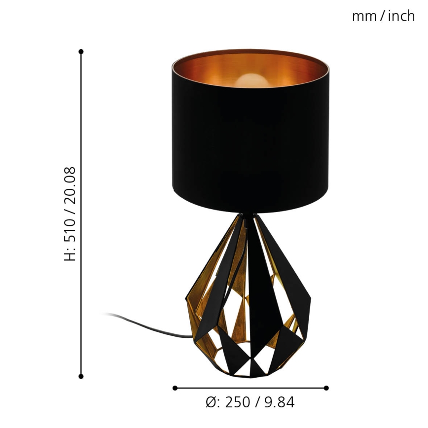 Eglo - Stolná lampa 1xE27/60W/230V