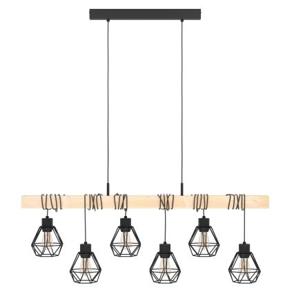 Eglo - Luster na lanku TOWNSHEND 6xE27/60W/230V