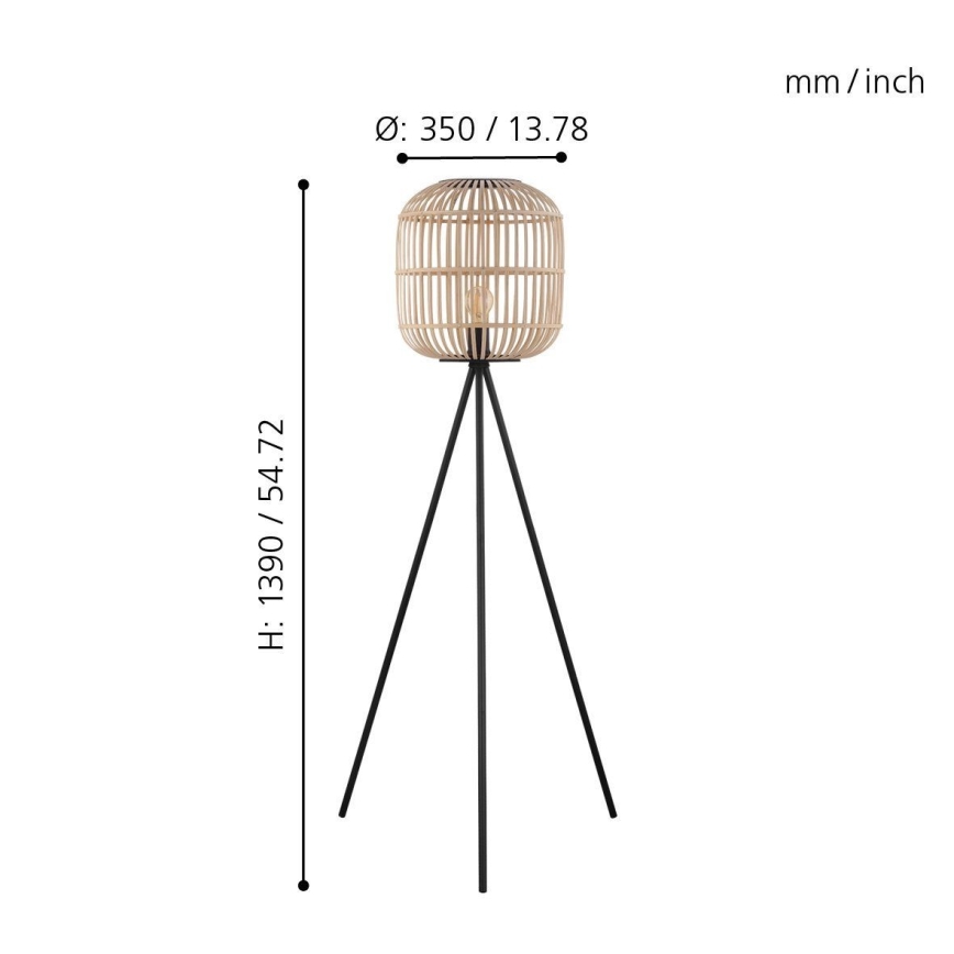 Eglo - Stojacia lampa 1xE27/28W/230V