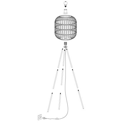 Eglo 43219 - Stojacia lampa BORDESLEY 1xE27/28W/230V