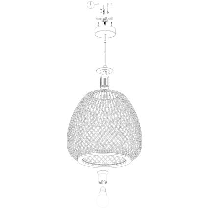 Eglo 43261 - Luster na lanku DEMBLEBY 1xE27/40W/230V