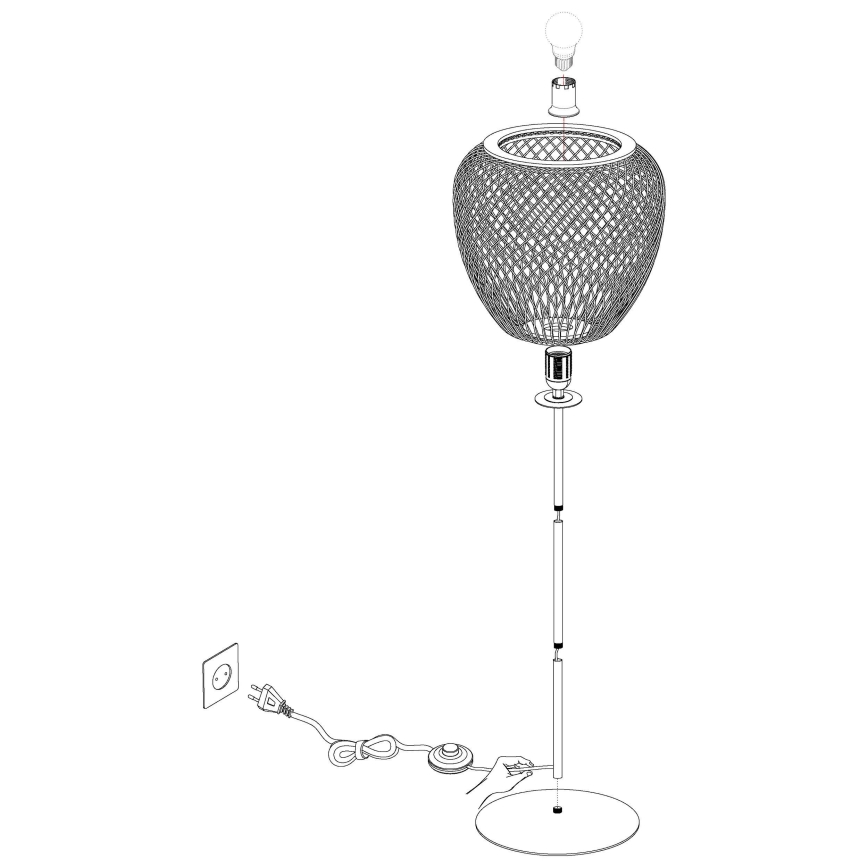 Eglo - Stojacia lampa 1xE27/40W/230V