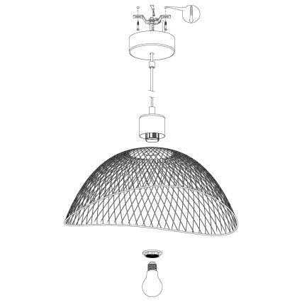 Eglo 43304 - Luster na lanku POMPEYA 1xE27/60W/230V