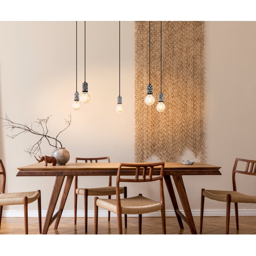 Eglo 43314 - Závesný luster COULSDON na lane 5xE27/10W/230V