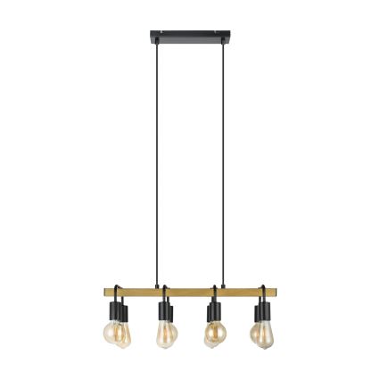 Eglo 43316 - Luster na lane ERRIBERA 8xE27/40W/230V dub/čierna