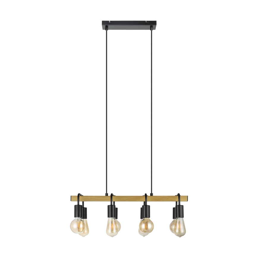 Eglo 43316 - Luster na lane ERRIBERA 8xE27/40W/230V dub/čierna