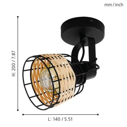 Eglo 43324 - Bodové svietidlo ANWICK 1xE27/40W/230V