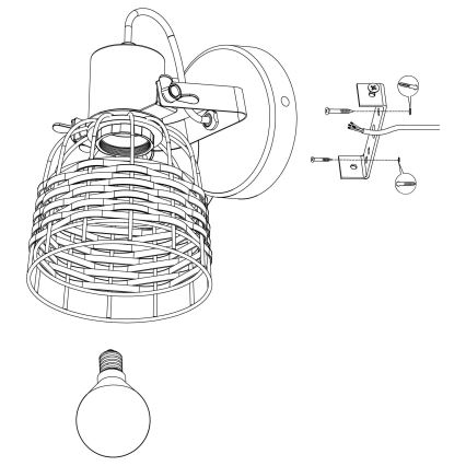 Eglo 43324 - Bodové svietidlo ANWICK 1xE27/40W/230V