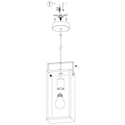Eglo - Luster na lanku 1xE27/40W/230V