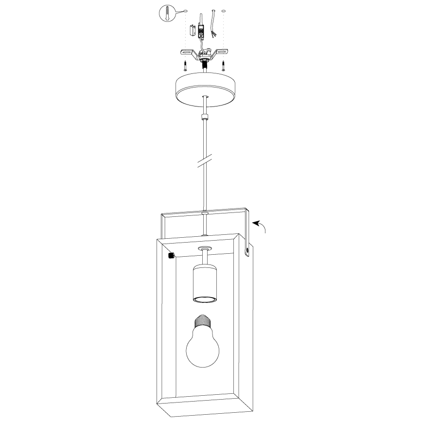 Eglo - Luster na lanku 1xE27/40W/230V